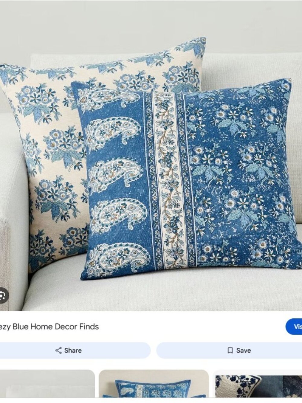 NWT Pottery Barn Regan Printed Reversible Pillow Cover